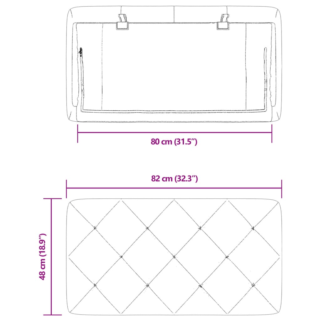 vidaXL Almofadão de cabeceira 80 cm veludo azul