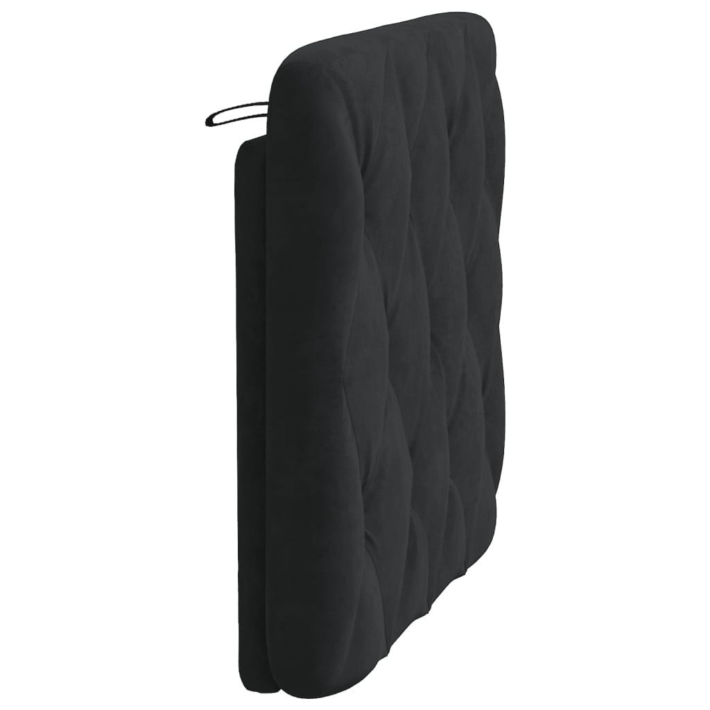 vidaXL Almofadão de cabeceira 90 cm veludo preto