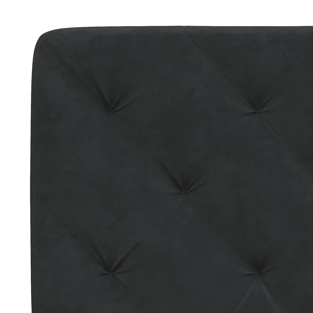 vidaXL Almofadão de cabeceira 90 cm veludo preto