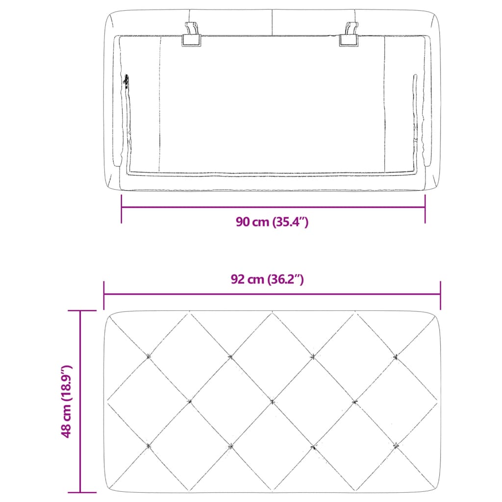 vidaXL Almofadão de cabeceira 90 cm veludo preto