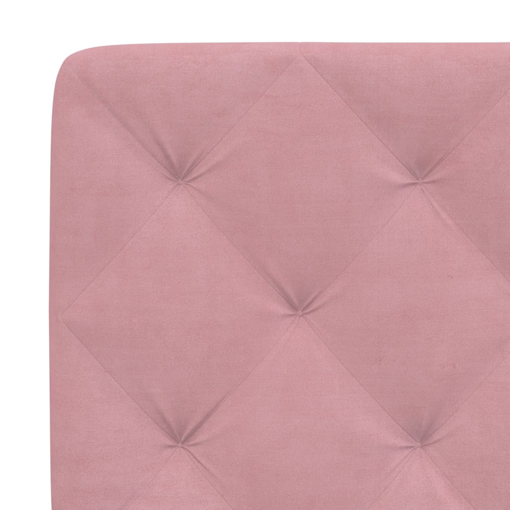 vidaXL Almofadão de cabeceira 120 cm veludo rosa