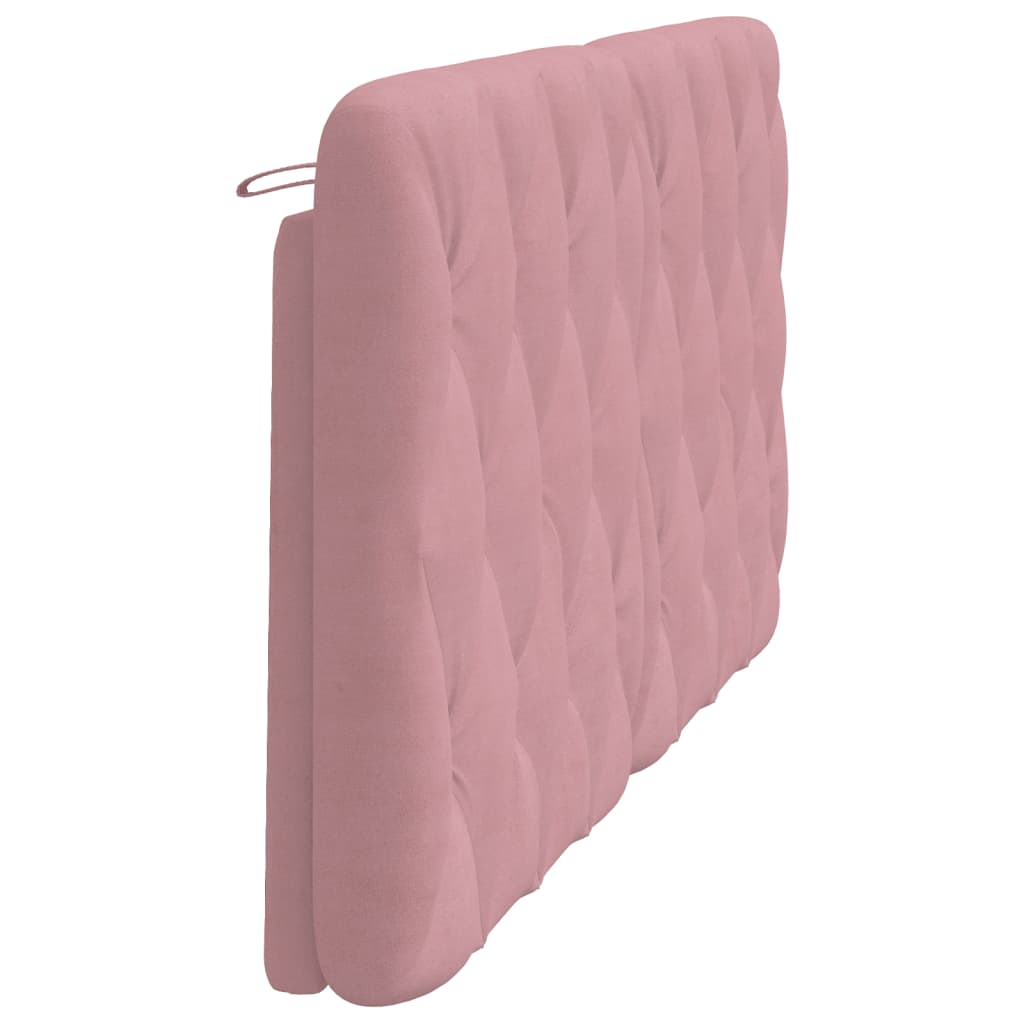 vidaXL Almofadão de cabeceira 160 cm veludo rosa