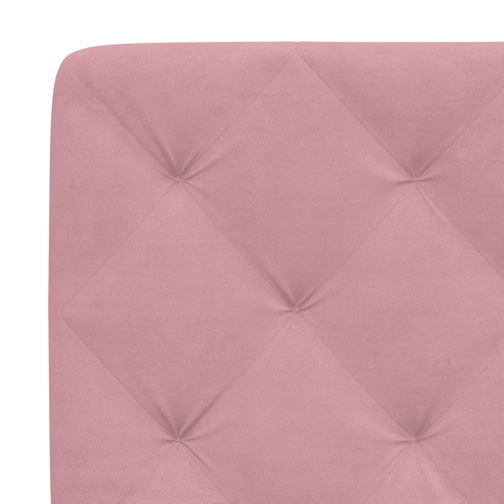 vidaXL Almofadão de cabeceira 160 cm veludo rosa