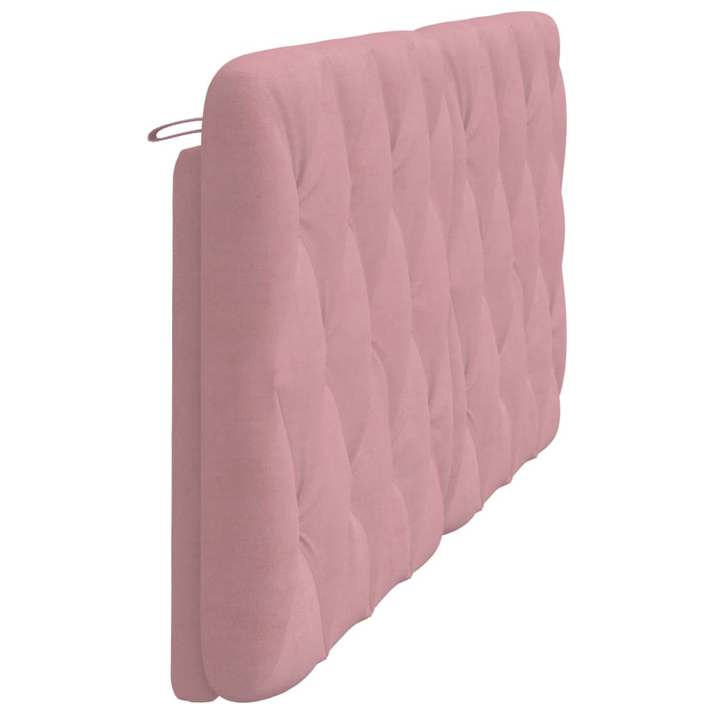 vidaXL Almofadão de cabeceira 180 cm veludo rosa