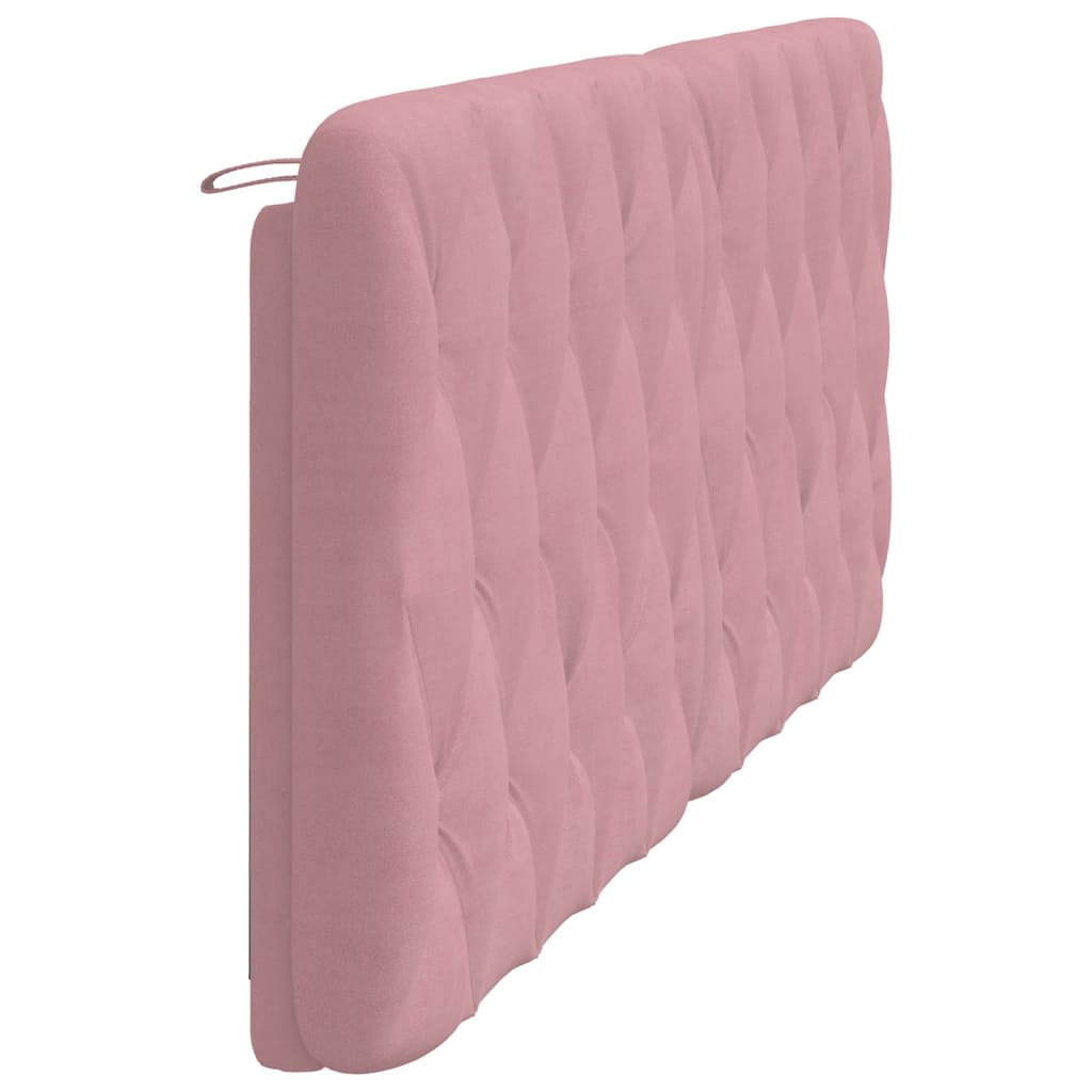 vidaXL Almofadão de cabeceira 200 cm veludo rosa