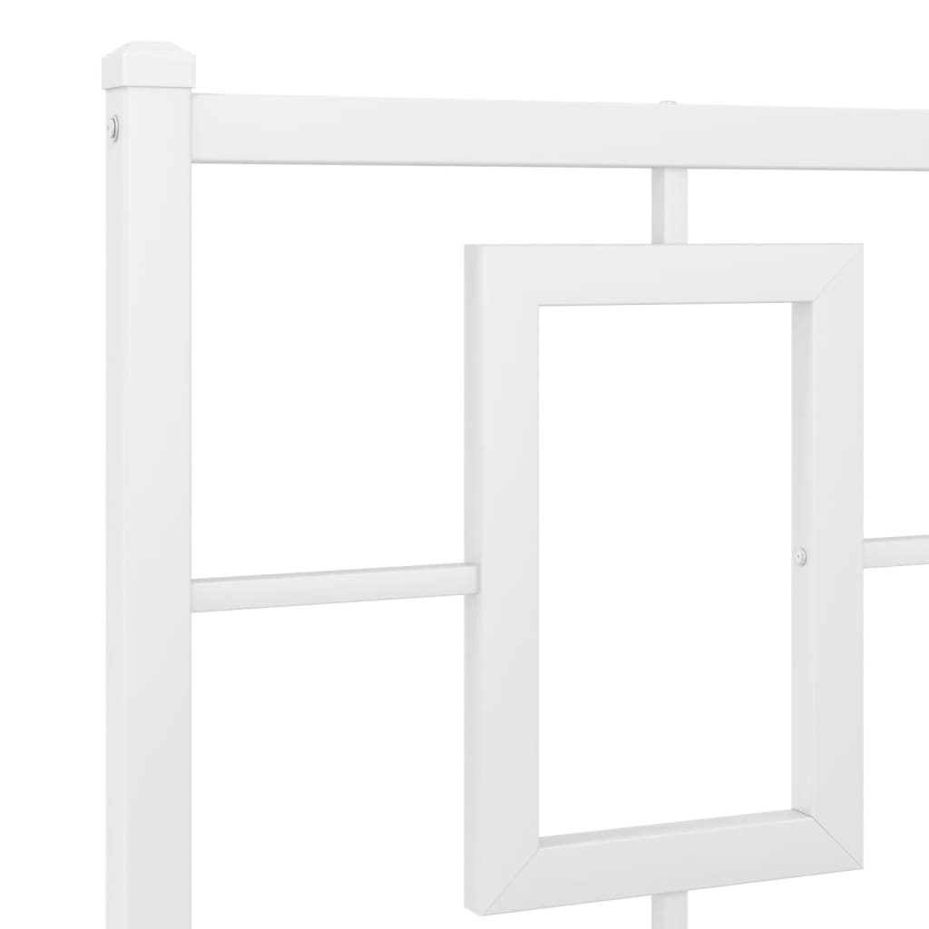 vidaXL Cabeceira de cama 193 cm metal branco