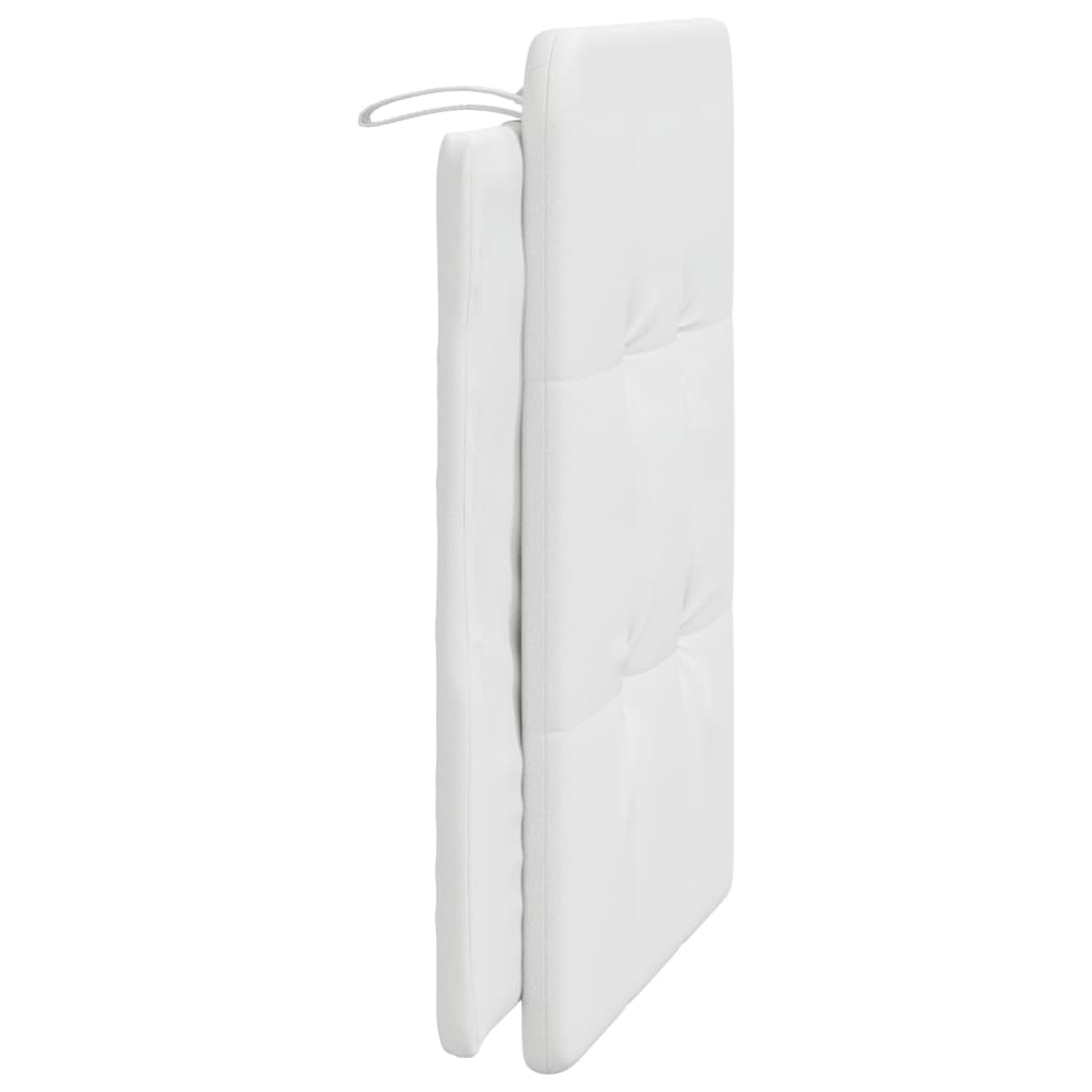 vidaXL Almofadão de cabeceira 90 cm couro artificial branco