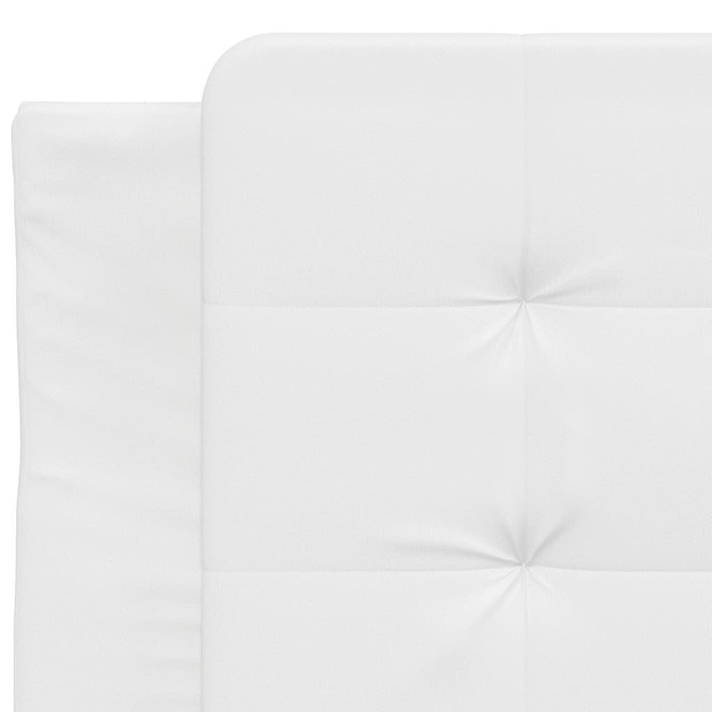 vidaXL Almofadão de cabeceira 90 cm couro artificial branco