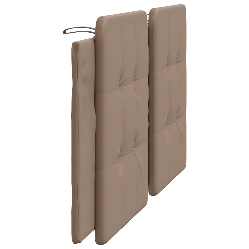 vidaXL Almofadão de cabeceira 180 cm couro artificial cappuccino