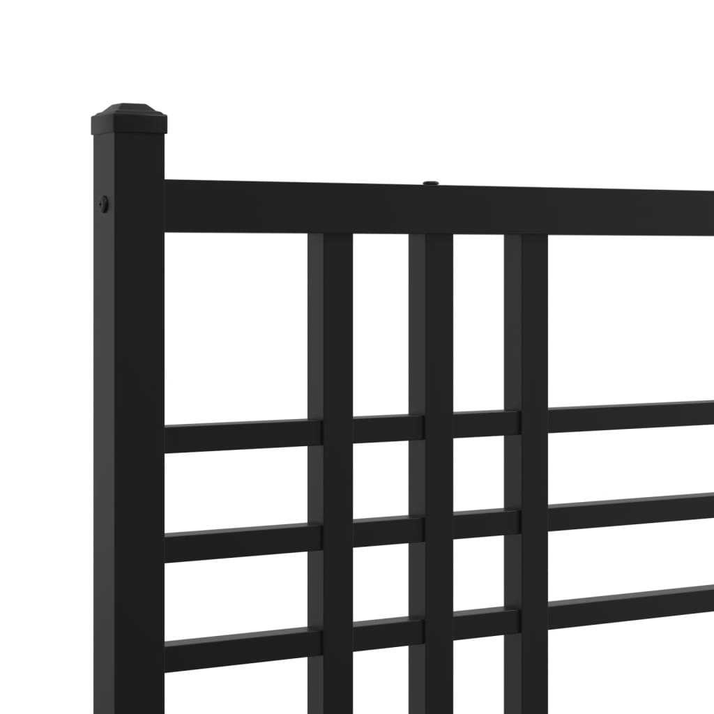 vidaXL Cabeceira de cama 180 cm metal preto