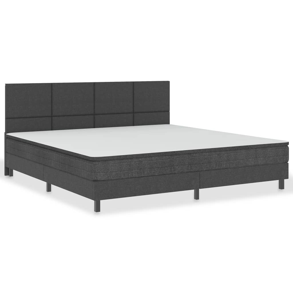 vidaXL Cabeceira de cama 200x200 cm tecido cinzento-escuro