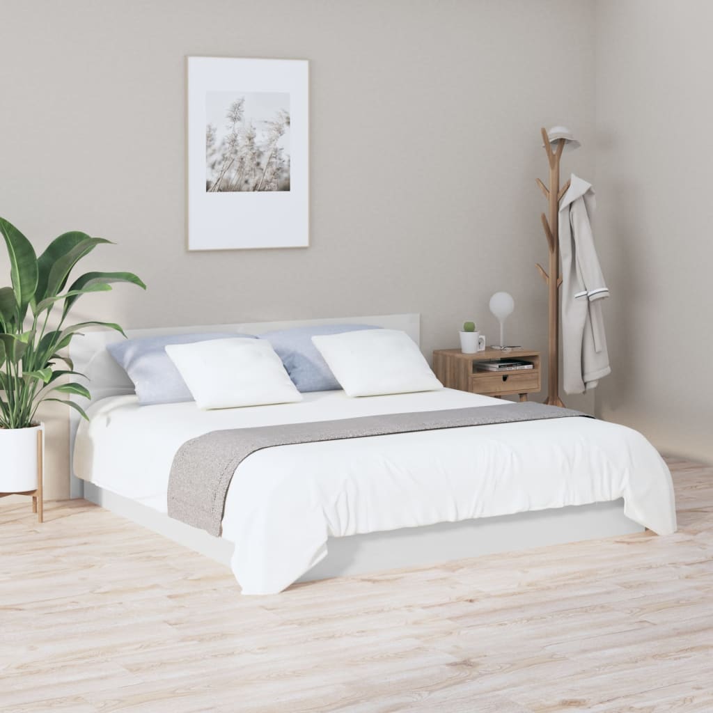 vidaXL Cabeceira cama 200x1,5x80 cm derivados madeira branco brilhante