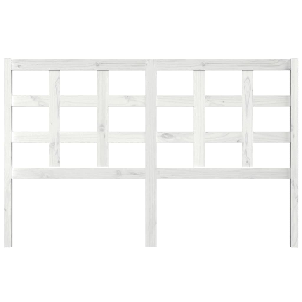 vidaXL Cabeceira de cama 156x4x100 cm pinho maciço branco