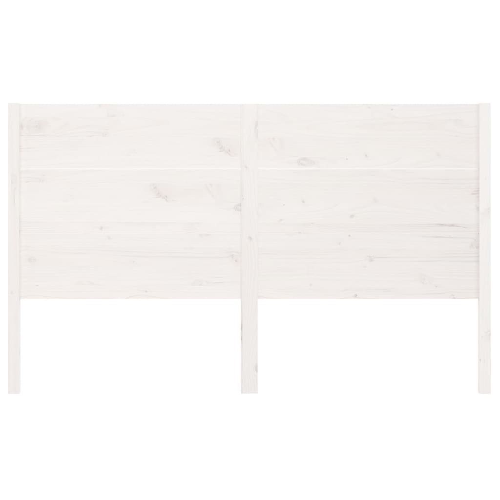 vidaXL Cabeceira de cama 156x4x100 cm pinho maciço branco