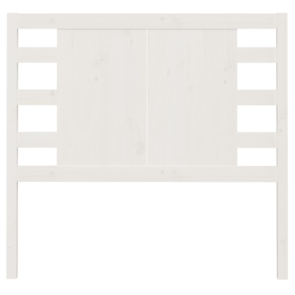 vidaXL Cabeceira de cama 96x4x100 cm pinho maciço branco