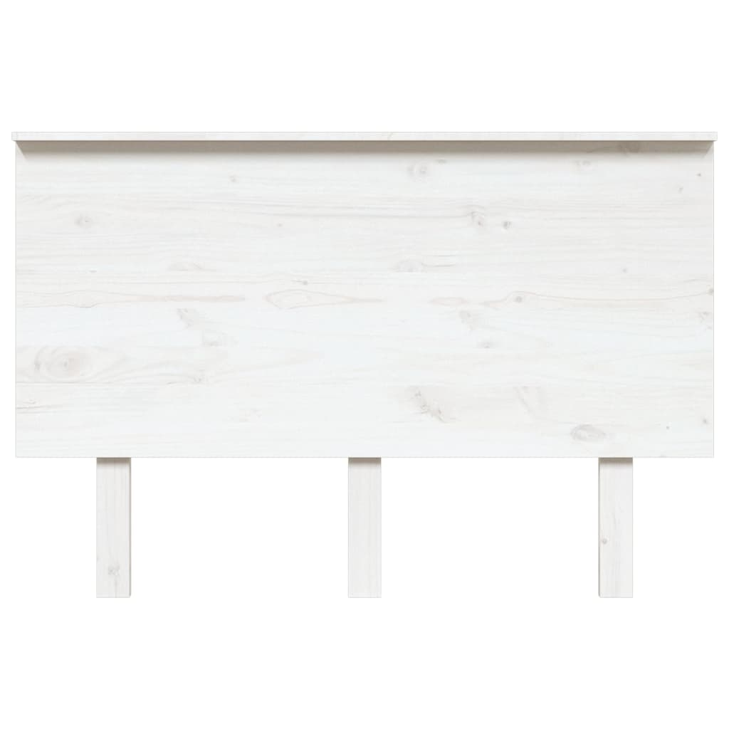 vidaXL Cabeceira de cama 124x6x82,5 cm pinho maciço branco