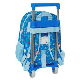 The Paw Patrol|Mochila Escolar com Rodas The Paw Patrol Pups rule Azul 26 x 34 x 11 cm