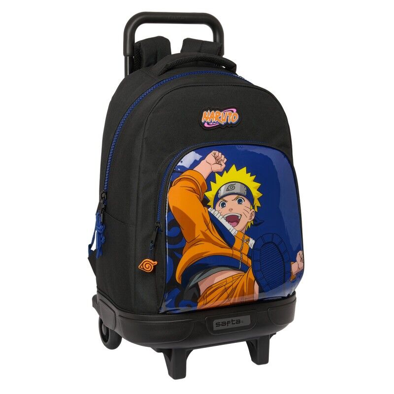 Naruto|Mochila Escolar com Rodas Naruto Ninja Azul Preto 33 x 45 x 22 cm Naruto|Mochila Escolar com Rodas Naruto Ninja Azul Preto 33 x 45 x 22 cm