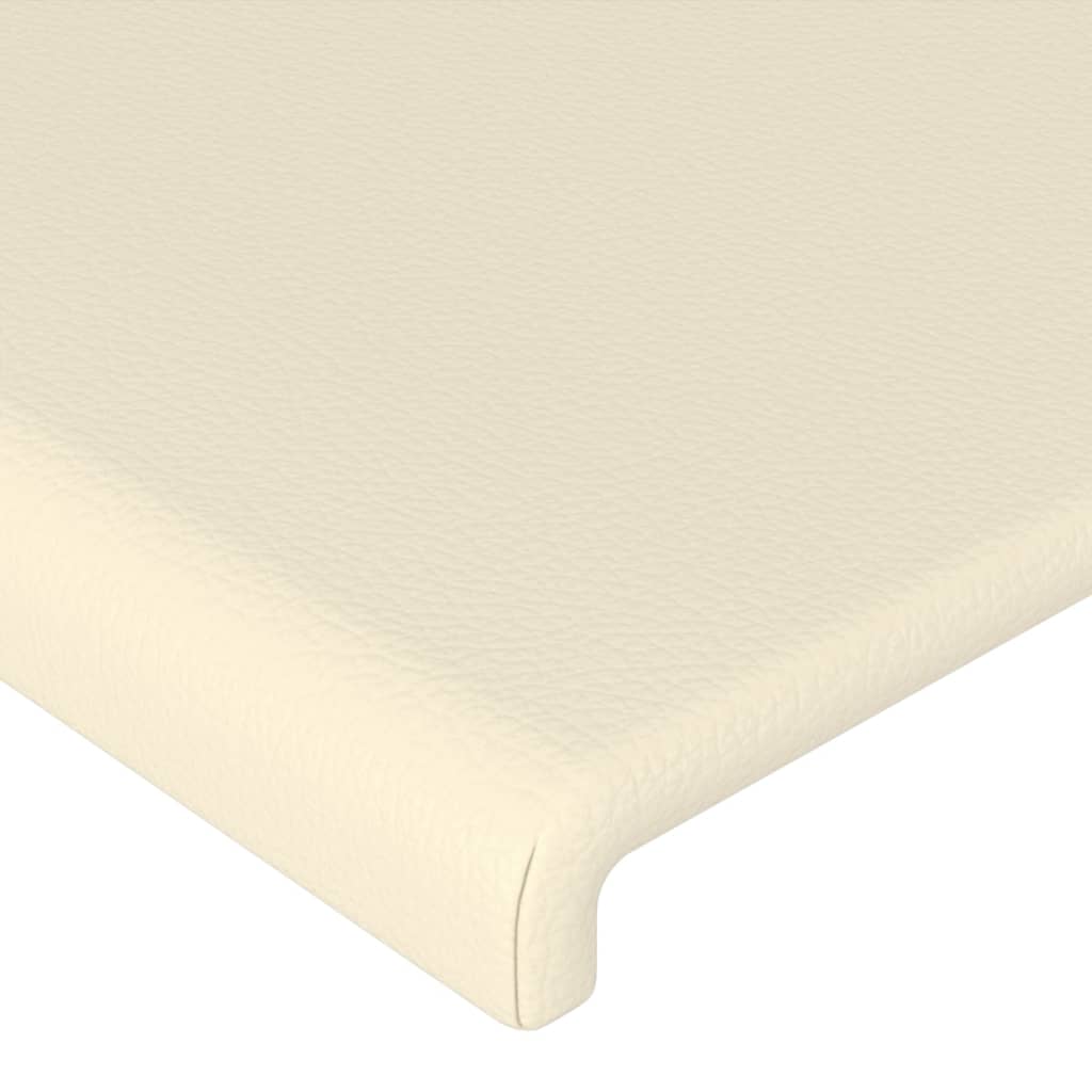 vidaXL Cabeceira de cama 2 pcs couro artificial 80x5x78/88 cm creme