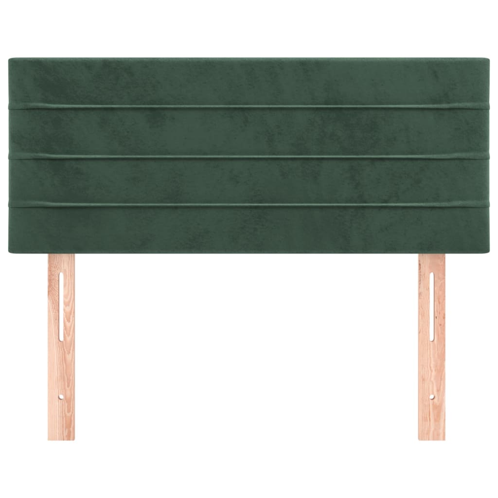 vidaXL Cabeceira de cama veludo 90x5x78/88 cm verde-escuro