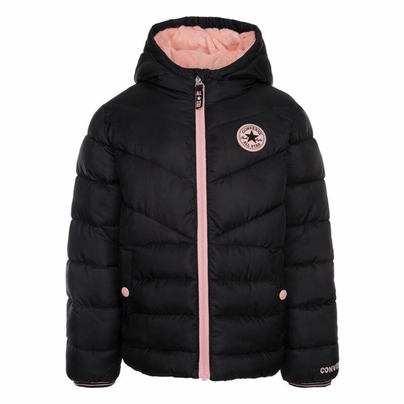 Converse|Casaco Infantil Converse Solid Mdwt Puffer Preto Converse|Casaco Infantil Converse Solid Mdwt Puffer Preto