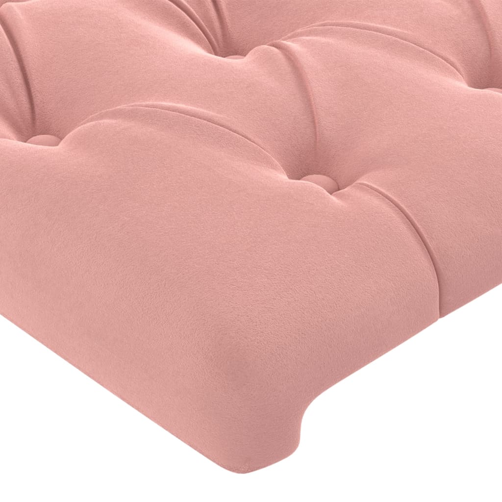 vidaXL Cabeceira de cama 2 pcs veludo 72x7x78/88 cm rosa