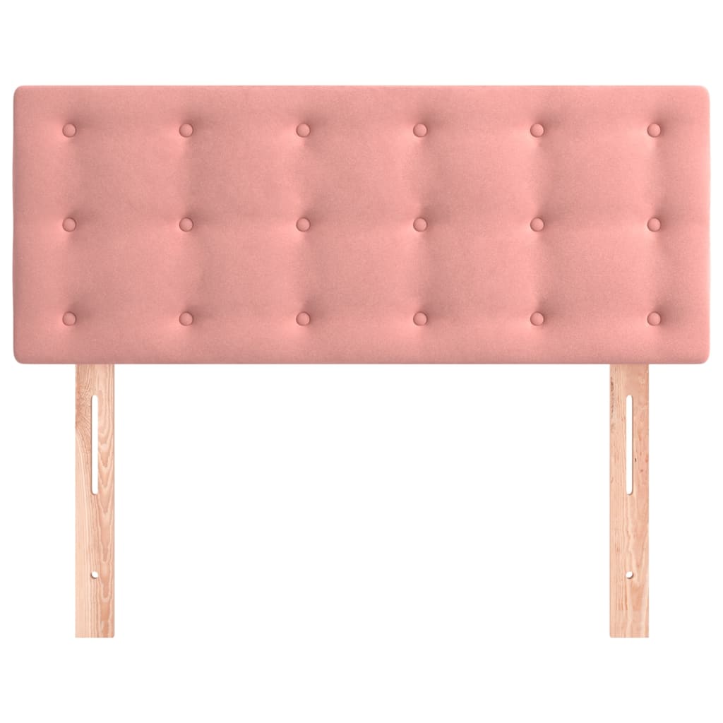 vidaXL Cabeceira de cama veludo 100x5x78/88 cm rosa