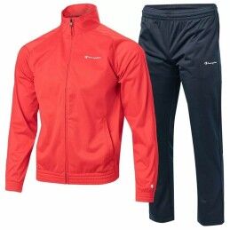 Champion|Fato de Treino para Adultos Champion Champion Full Zip Suit Preto Vermelho Homem