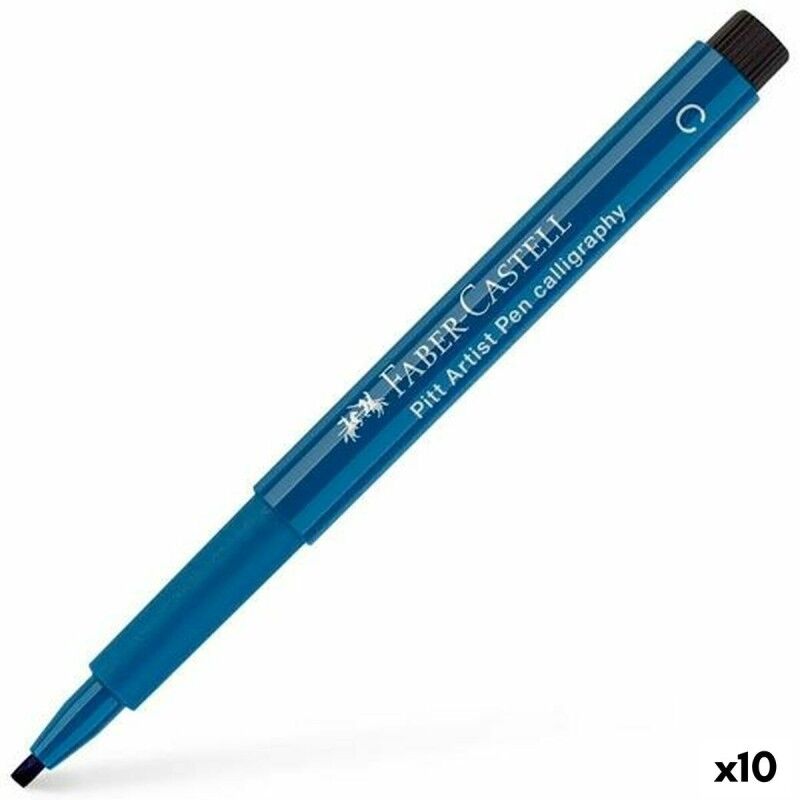 Faber-Castell|Rotuladores Faber-Castell Pitt Artist Pen C Caligrafia Azul escuro (10 Unidades)