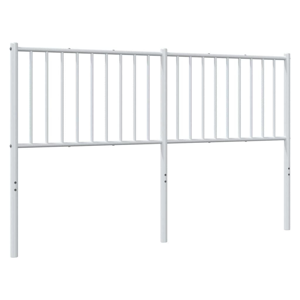 vidaXL Cabeceira de cama 150 cm metal branco