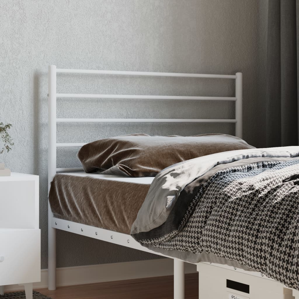 vidaXL Cabeceira de cama 75 cm metal branco