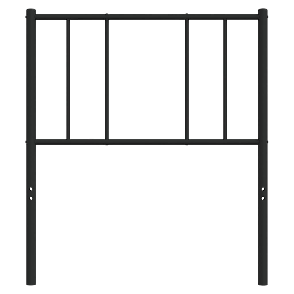 vidaXL Cabeceira de cama 90 cm metal preto