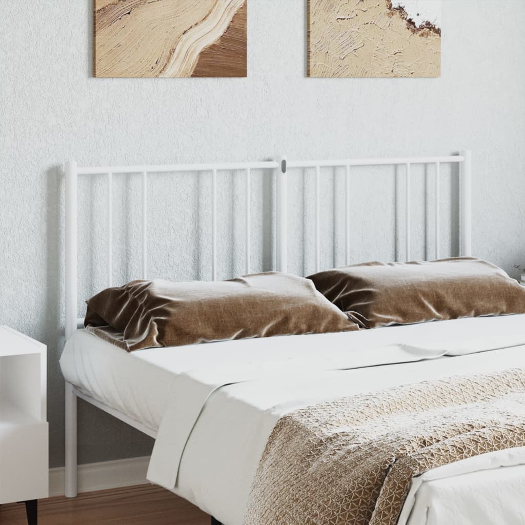 vidaXL Cabeceira de cama 120 cm metal branco