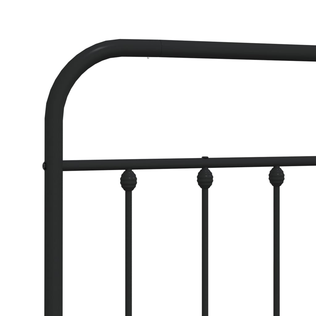 vidaXL Cabeceira de cama 80 cm metal preto