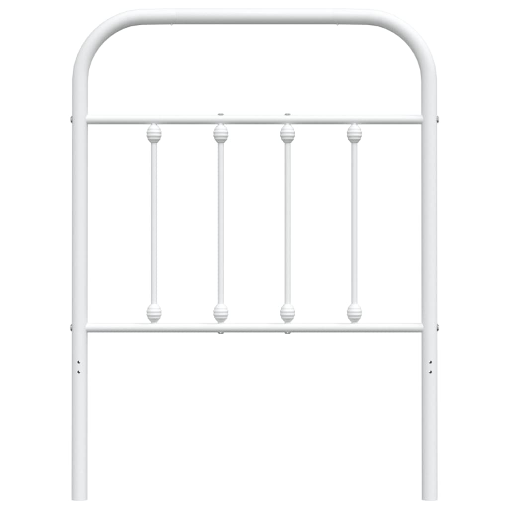 vidaXL Cabeceira de cama 75 cm metal branco