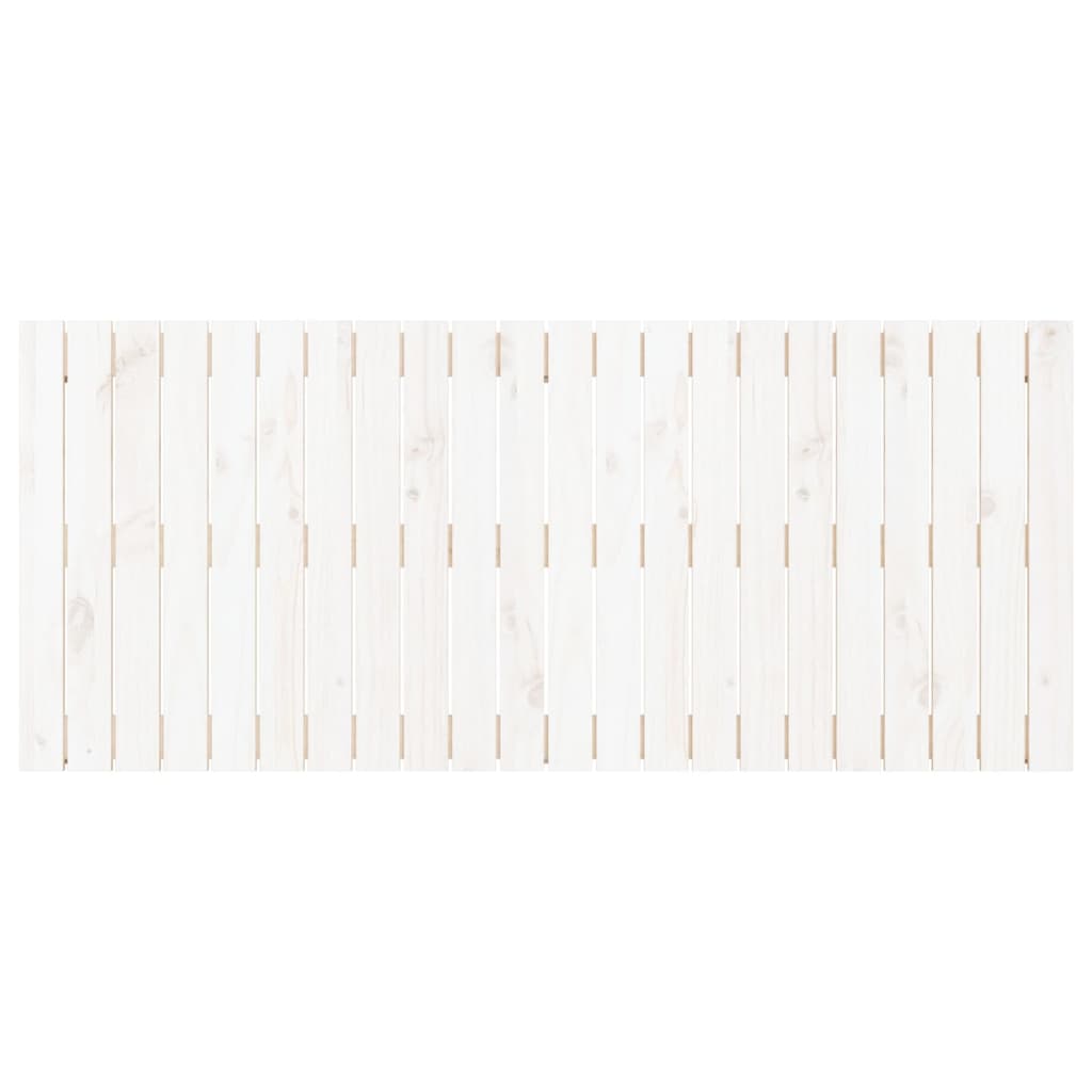 vidaXL Cabeceira de parede 140x3x60 cm madeira de pinho maciça branco