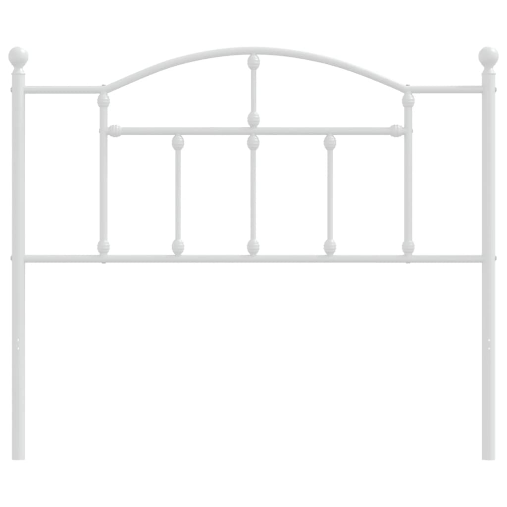 vidaXL Cabeceira de cama 107 cm metal branco