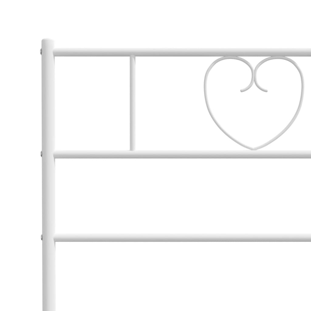 vidaXL Cabeceira de cama 80 cm metal branco