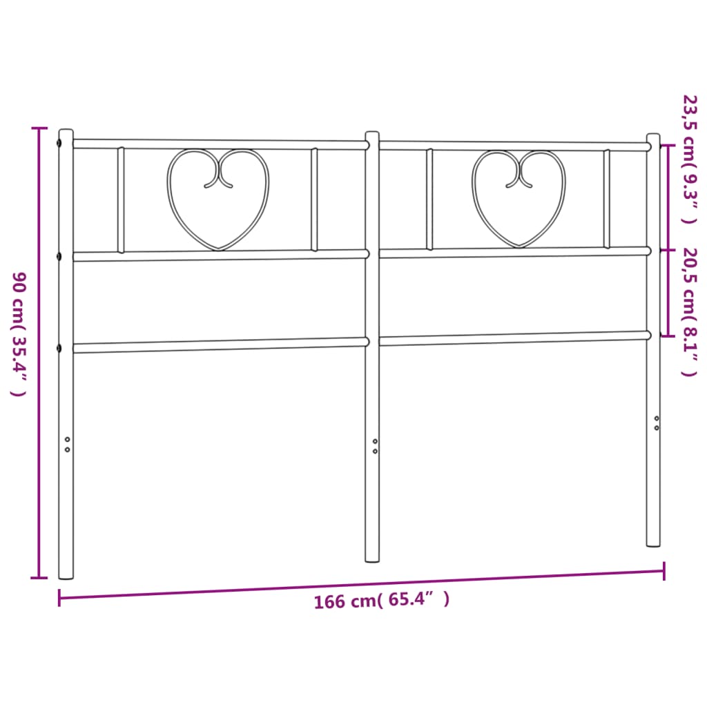 vidaXL Cabeceira de cama 160 cm metal branco