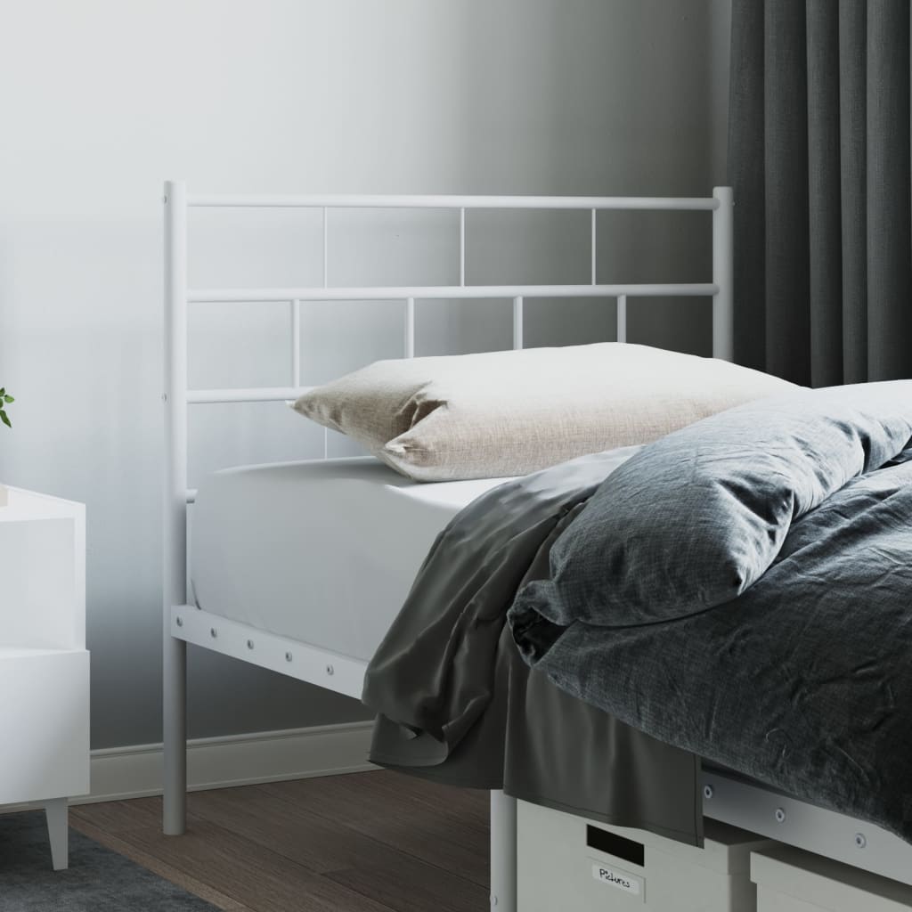 vidaXL Cabeceira de cama 107 cm metal branco