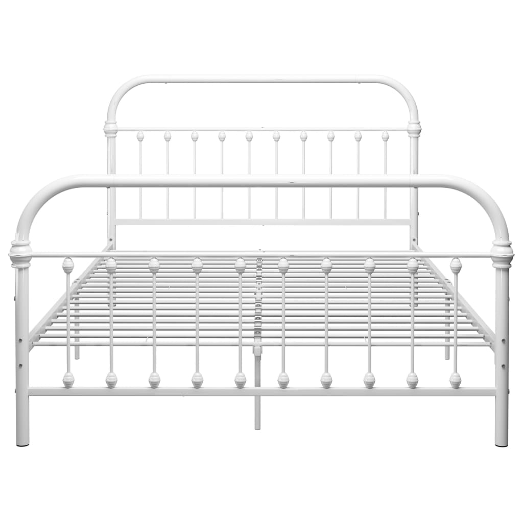 vidaXL Estrutura de cama 140x200 cm metal branco