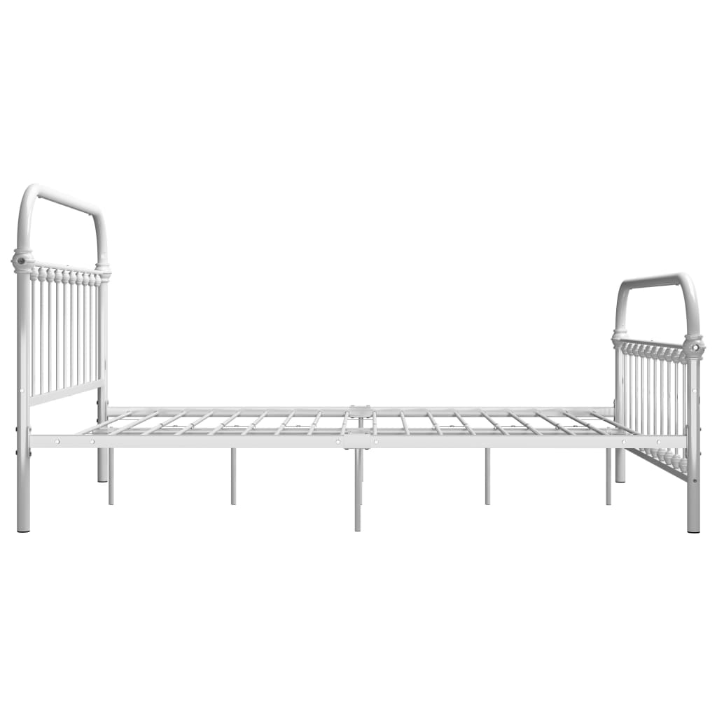 vidaXL Estrutura de cama 140x200 cm metal branco