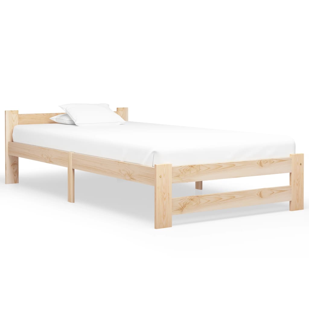 vidaXL Estrutura de cama 90x200 cm pinho maciço