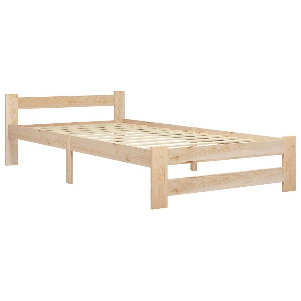 vidaXL Estrutura de cama 90x200 cm pinho maciço