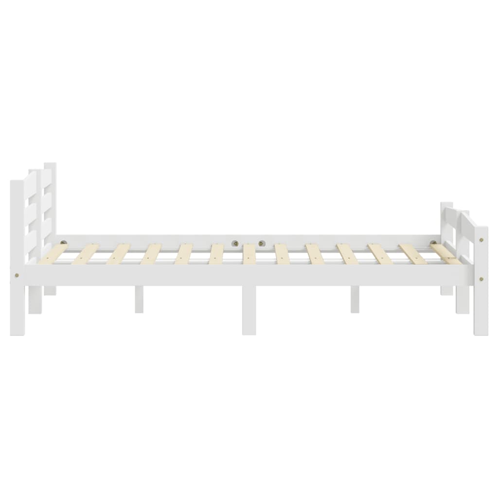 vidaXL Estrutura de cama 200x200 cm pinho maciço branco