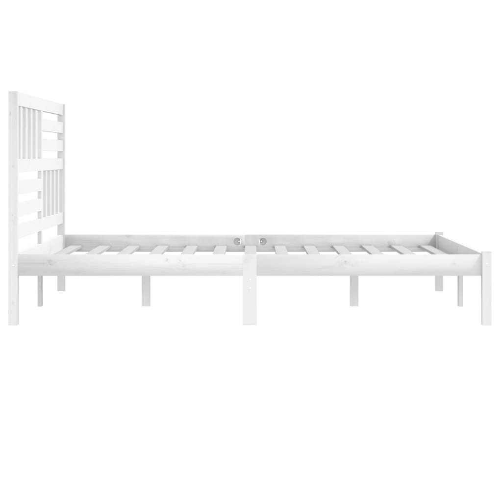 vidaXL Estrutura de cama 200x200 cm pinho maciço branco