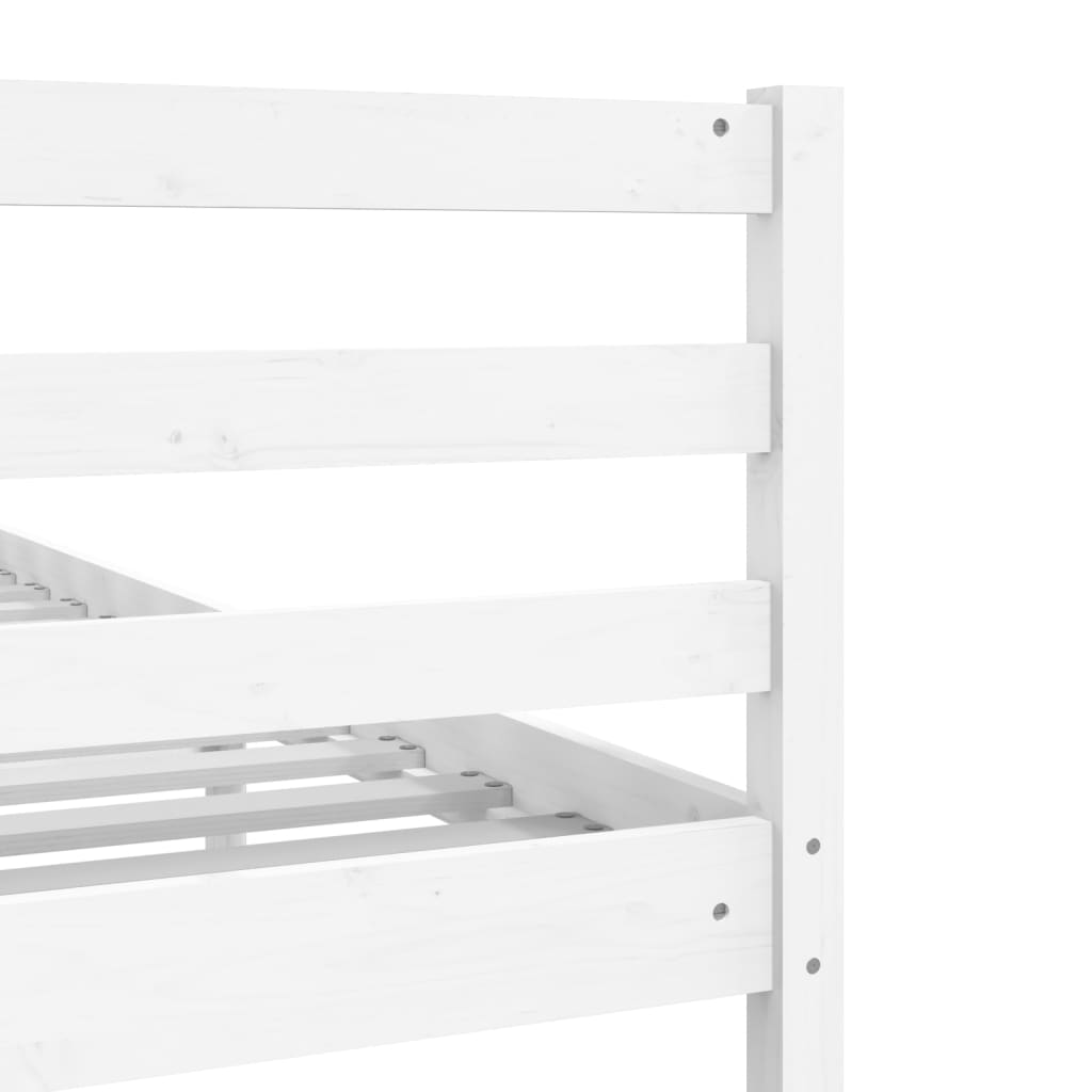 vidaXL Estrutura cama pequena casal 120x190 cm pinho maciço branco