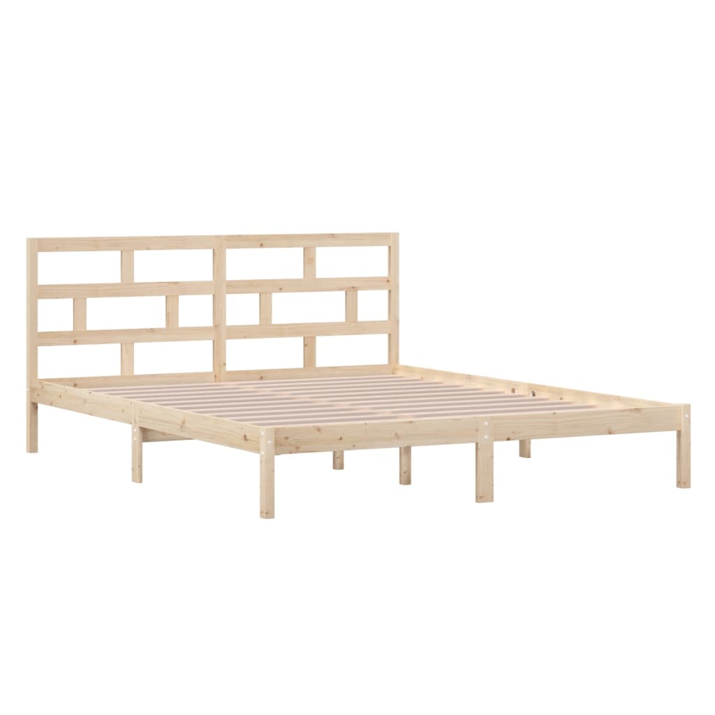 vidaXL Estrutura de cama pequena casal 120x190 cm pinho maciço