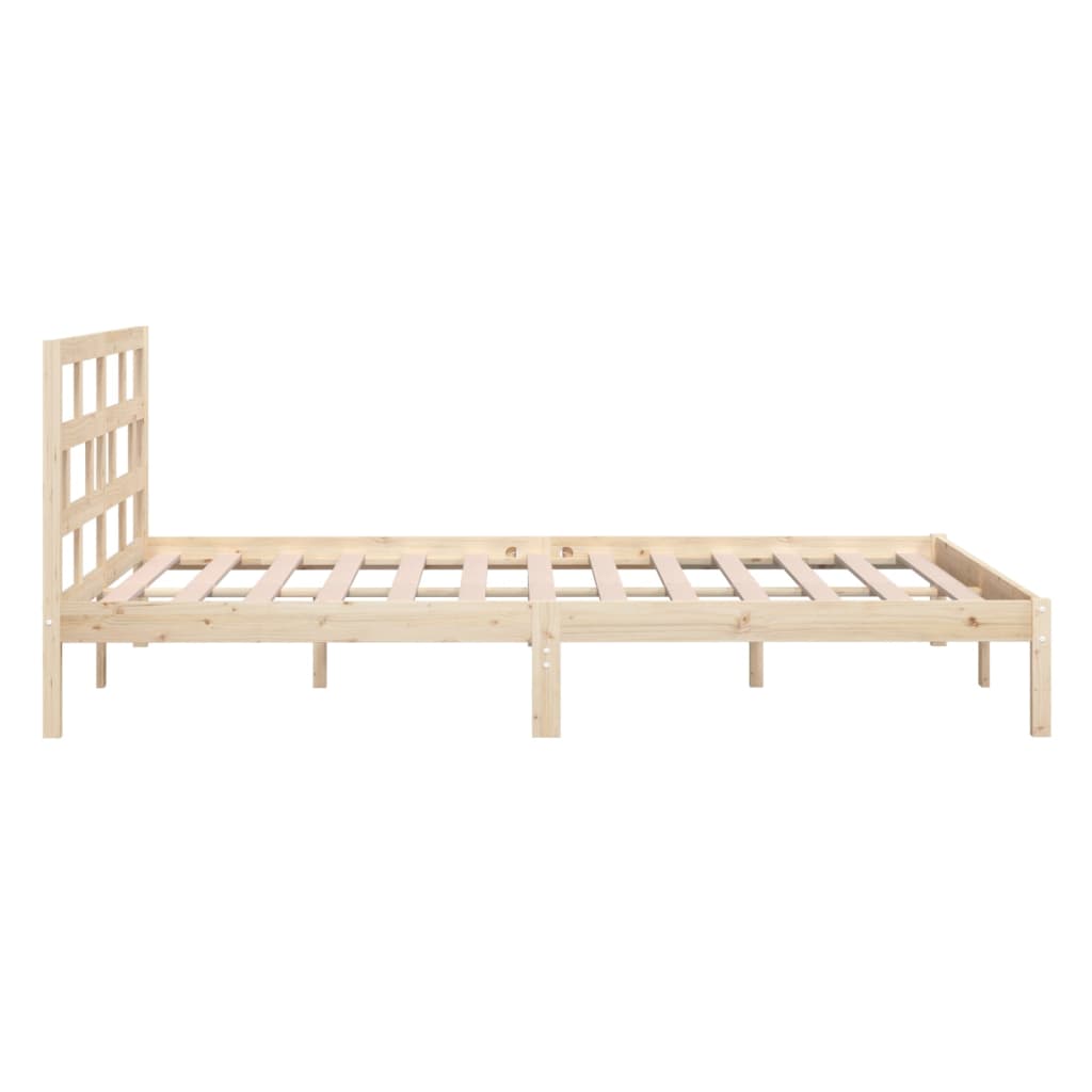 vidaXL Estrutura de cama pequena casal 120x190 cm pinho maciço