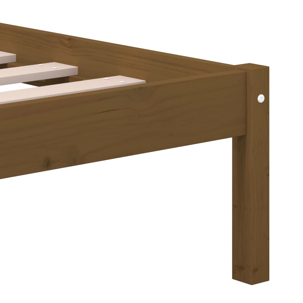 vidaXL Estrutura cama king 150x200 cm madeira maciça castanho-mel